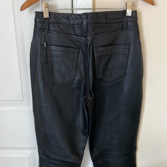 BLANK NYC Stretch Sheep Leather Skinny MOTO Pants Size 26 Black MSRP$398 - Picture 5 of 14